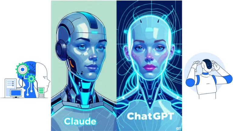 클로드와 ChatGPT 가상 이미지
